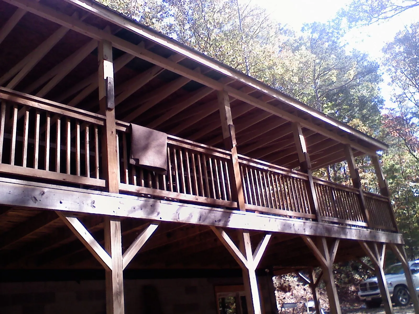 Timber framing under a new elevated porch and deck — Roof Leak Repair in Whitten by Roofing Brothers